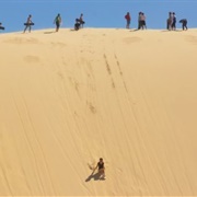 Sandboarding the Stockton Sand Dunes