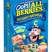 Captain Crunch&#39;s Oops! All Berries Instant Oatmeal