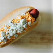 Blue Cheese Crumble Hot Dog
