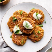 Chickpea Cakes With Spinach and Lemongrass