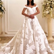 Jacquard Fabric Wedding Dress