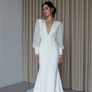 V-Neck Wedding Dress