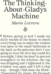 The Thinking-About-Gladys Machine (Mario Levrero)