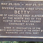 Memorial to Betty the Learned Elephant