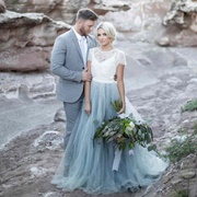 Two-Tone Wedding Dress