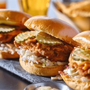Pepper Jelly-Glazed Fried Chicken Sandwich