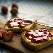 Toast With Strawberry Jam