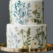 Handpainted Buttercream Floral Wedding Cake