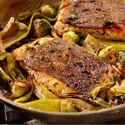 Roasted Leek and Fish