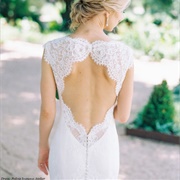 Keyhole Back Wedding Dress