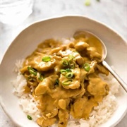 Chicken Satay and Rice