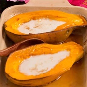 Papaya With Coconut Cream