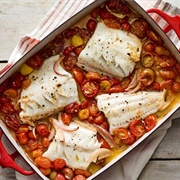 Roasted Cherry Tomato Fish