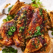 Chicken Under a Brick