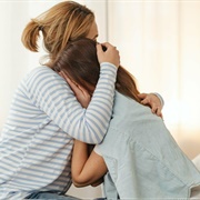 Crying While Hugging Someone