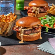 Beefburger With Pancetta and Truffle Cream