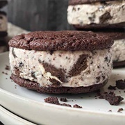 Chocolate Ice Cream Cookie Sandwich