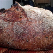 Flaxseed, Raisin, and Walnut Sourdough Bread
