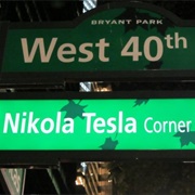 Nikola Tesla Street Corner