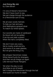 Just Doing My Job (Clare Bevan)