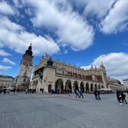Krakow's Rynek Glowny Central Square, Poland