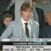 Harrison Brunicke (Canadian) - 44th Overall Draft Pick 2024 by the Pittsburgh Penguins