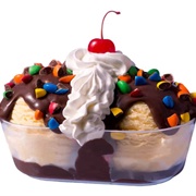 Braum's M&M's Candy Bar Sundae