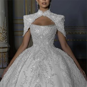 Detachable Shoulder Piece With Wedding Dress