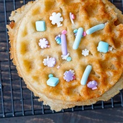 Waffle With Blue Star Sprinkles
