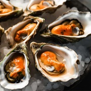 Cherry Wood Smoked Oysters With Honey