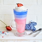 Red, White, and Blue Cream Latte