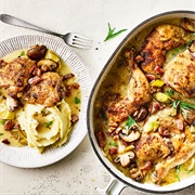 Air-Fried White Wine Coq Au Vin