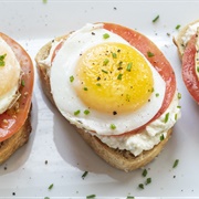 Egg Tomato and Cheese on Toast