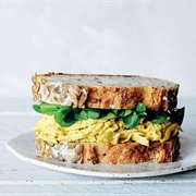 Coronation Chicken & Spinach Sandwich
