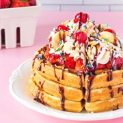 Banana Split Waffles