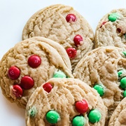 Crave Cookie Co. Christmas M&Ms Cookie