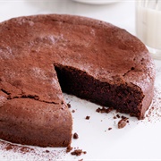 Almost-Flourless Chocolate Cake