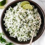 Long Grain Rice With Coriander and Lime