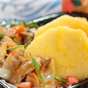 Roast Yam and Saltfish