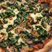 Mushroom, Spinach & Mascarpone Pizza