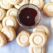 Maple Hazelnut Thumbprint Cookie