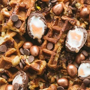 Waffle With Cadbury Creme Eggs (Waffle With Cremebury Eggs)