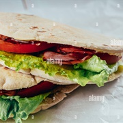 Bacon, Dip & Salad Pitta Bread