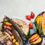 Roasted Octopus and Fish