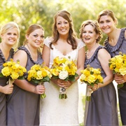 Gray and Yellow Wedding Colors