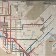 Vintage Massimo Vignelli Subway Map (Permanently Closed)
