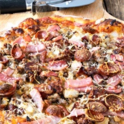 Ham, Pepperoni and Beef Pizza