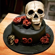 Halloween Skull Cake