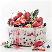 Mixed Berry and Cream Gateau