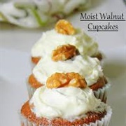 Moist Walnut Cupcakes